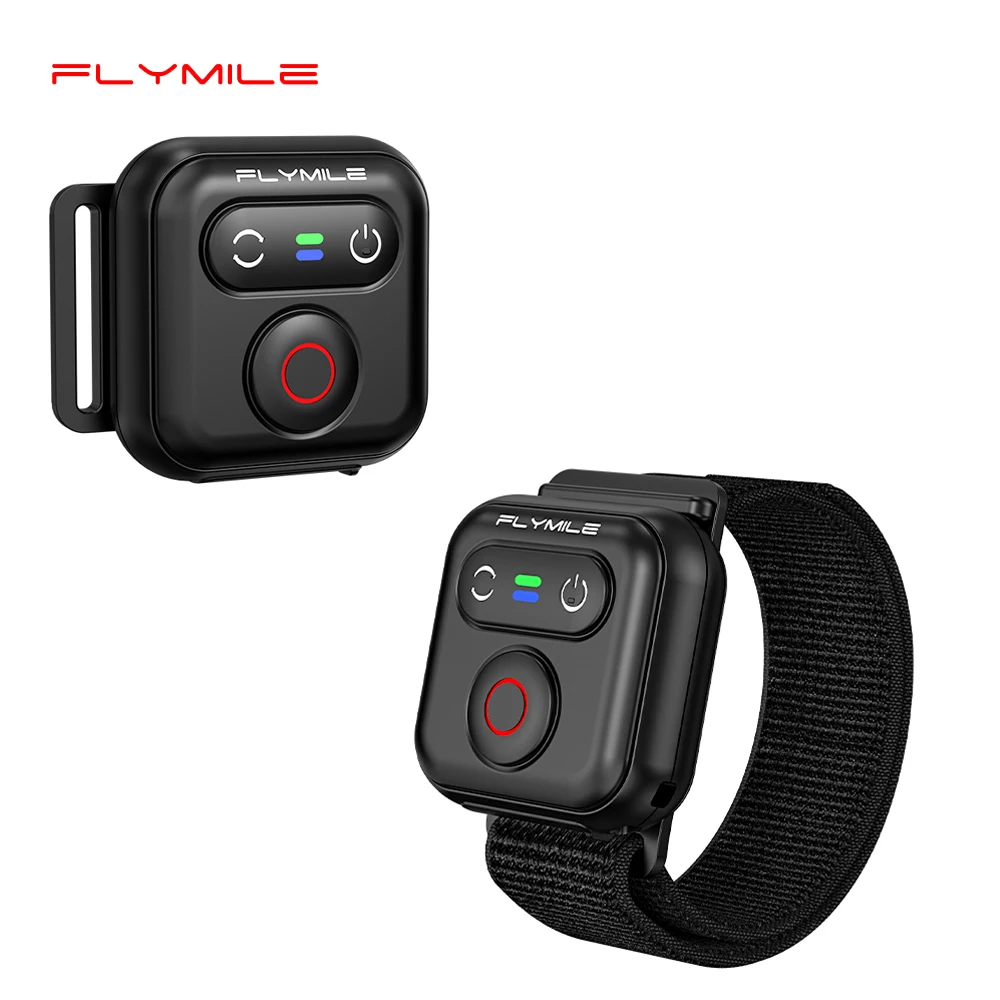 Flymile Bluetooth Remote Control for DJI Action Camera Osmo 360/Insta360 X6 X5 X4/Ace Pro/GO 3S Accessories 50M Controller