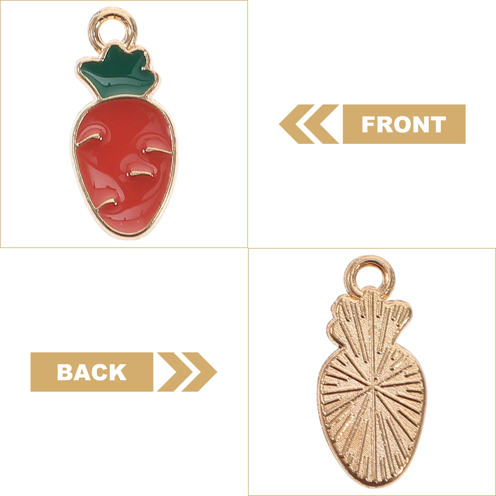 

30 шт., эмалированные подвески-морковки, ювелирные аксессуары «сделай сам», универсальные подвески для ожерелья, браслета, серьг, изготовление эмалированных подвесок-морковьев