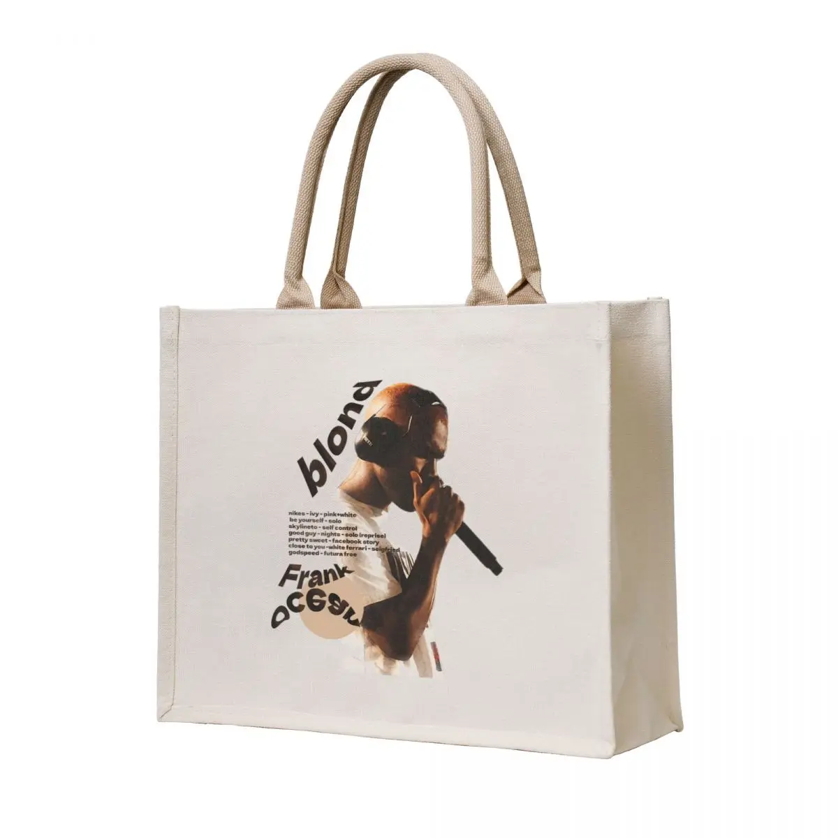 

Frank Ocean Blond T-shirt Tote Bag tote bag women shopping bags foldable Women's beach bags supermarket folding bag