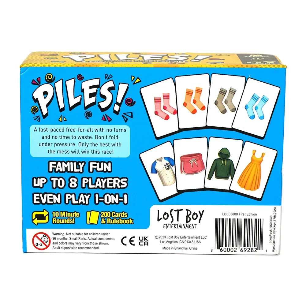 Piles Card Game Deck A Fast-paced Free For All Edition Borad Playing Games 2-8 Players