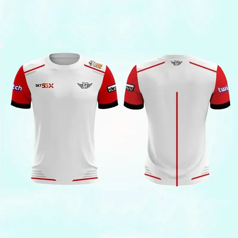 LCK LoL Spring Game SKT T1 Pro Player Team Jersey Uniform Faker Shirt SKTT1 T-Shirt SKT1 Canna Summer Loose Sportswear Clothing