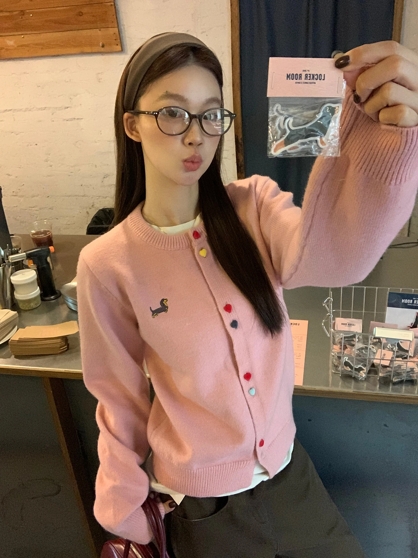 Cárdigan Abierto de Punto Rosa para Mujer, Top de Manga Larga para Invierno, Suéter Único y Hermoso, Chaqueta de Corte Recto,...