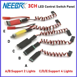 RC Car 3CH LED Lamp Control Switch Panel Light System Controller Module Turn on/off for 1/10 1/8 Vehicle Component Spare Parts