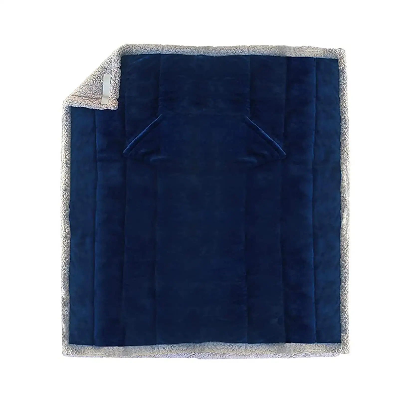 Adult Lap Blanket with Pocket Lightweight Warm Cover for Legs Soft Polyester Fabric Comfortable Fits Wheel Chair