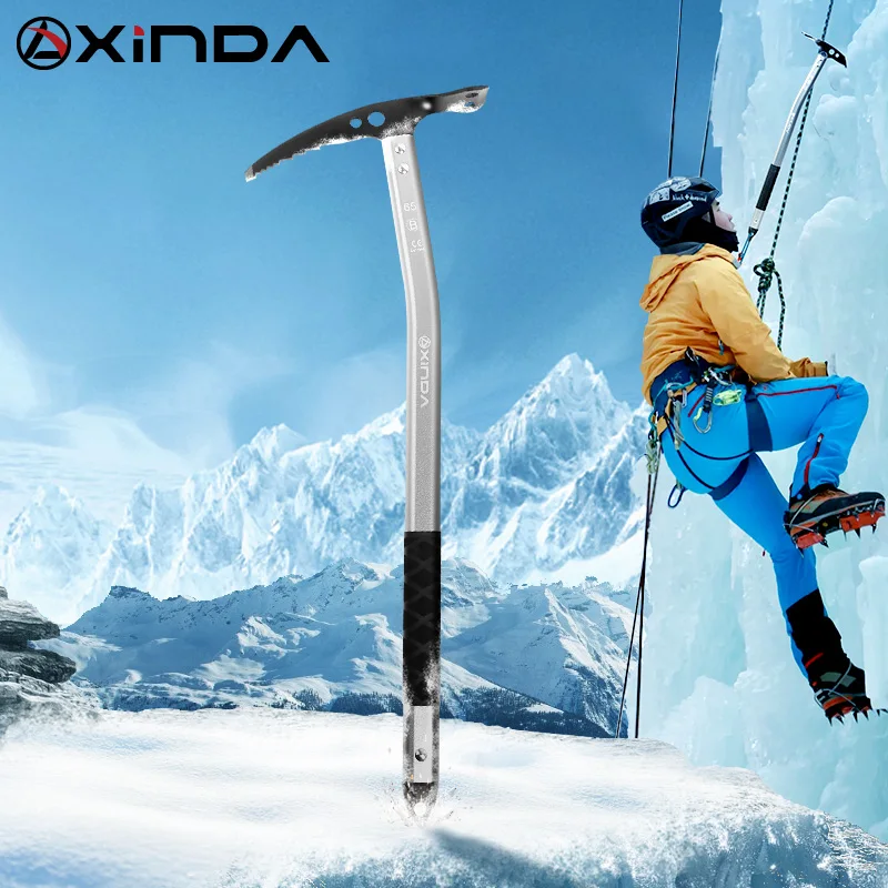 Hacha de hielo antideslizante de aluminio del herramienta del hielo del alpinismo para la escalada al aire libre del glaciar