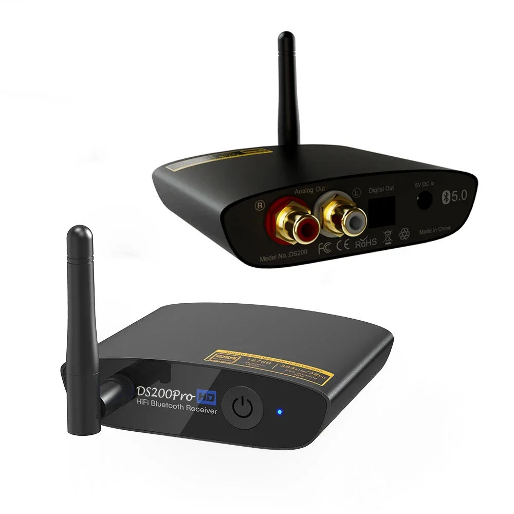 

New 1Mii DS200Pro RCA & Optical Out Bluetooth 5.2 Adapter 121dB/384KHz/32bit DAC Audio HiFi Bluetooth Receiver