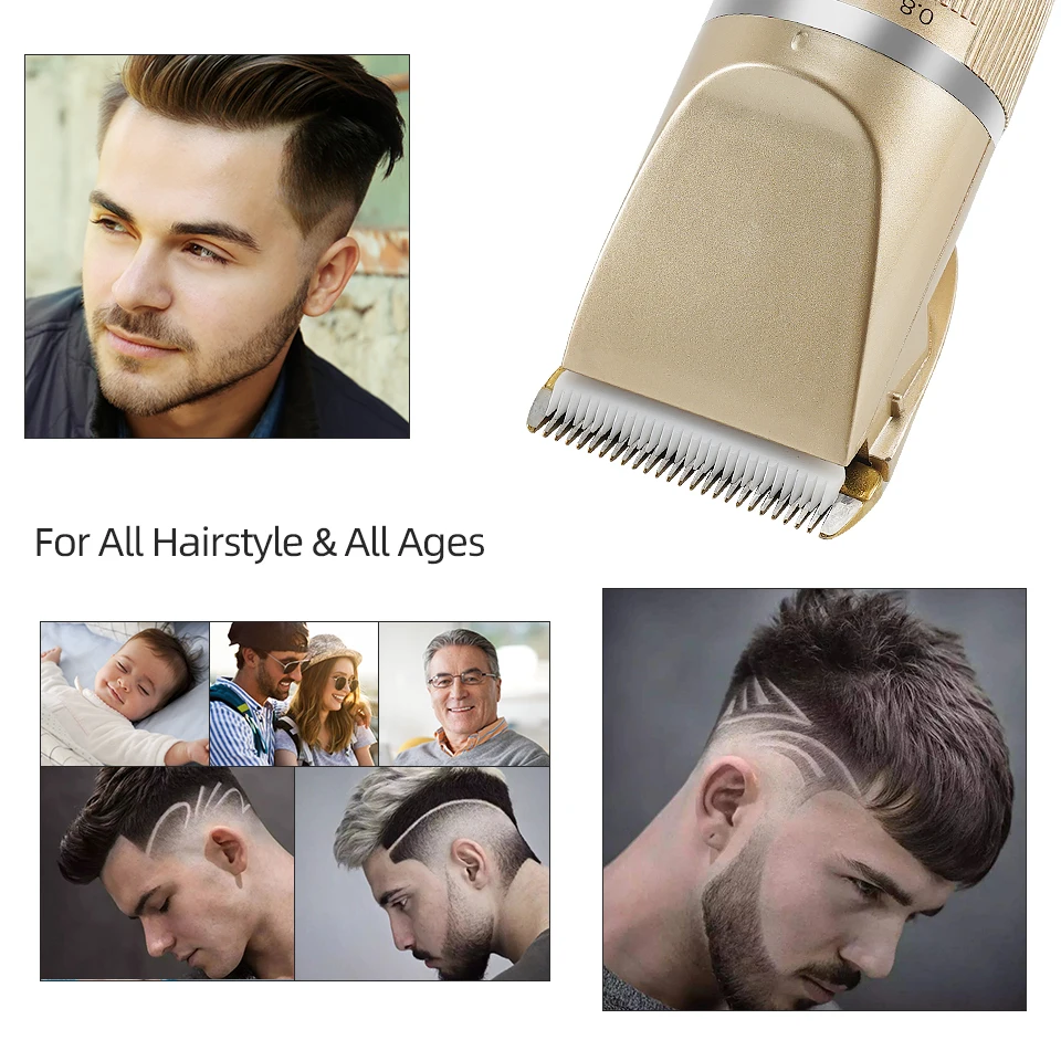 Aparador De Cabelo Elétrico Aparador De Cabelo Para Homens Recarregável Barbeador Elétrico Barba Barber Máquina De Corte De Cabelo Para Homens Corte