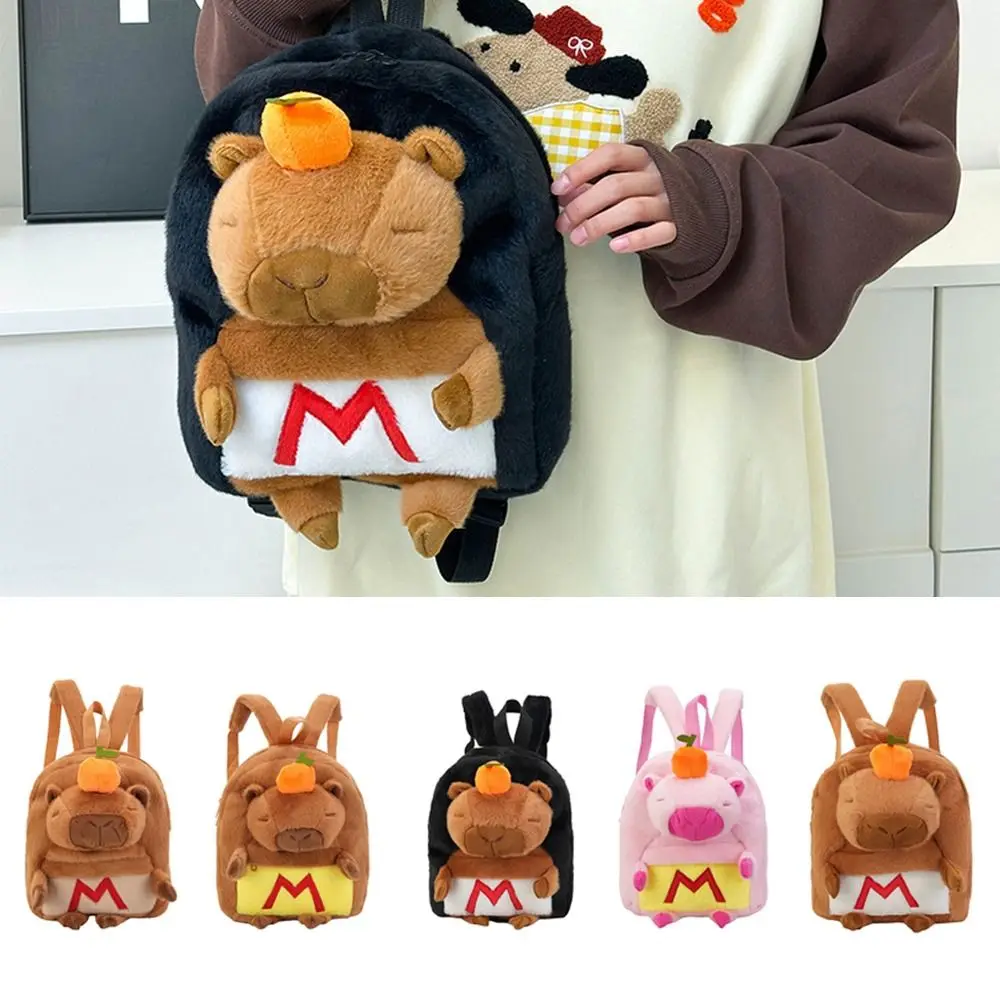 Creative Capybara Backpack Cartoon Large Capacity Capybara Bag Shoulder Schoolbag for Gift