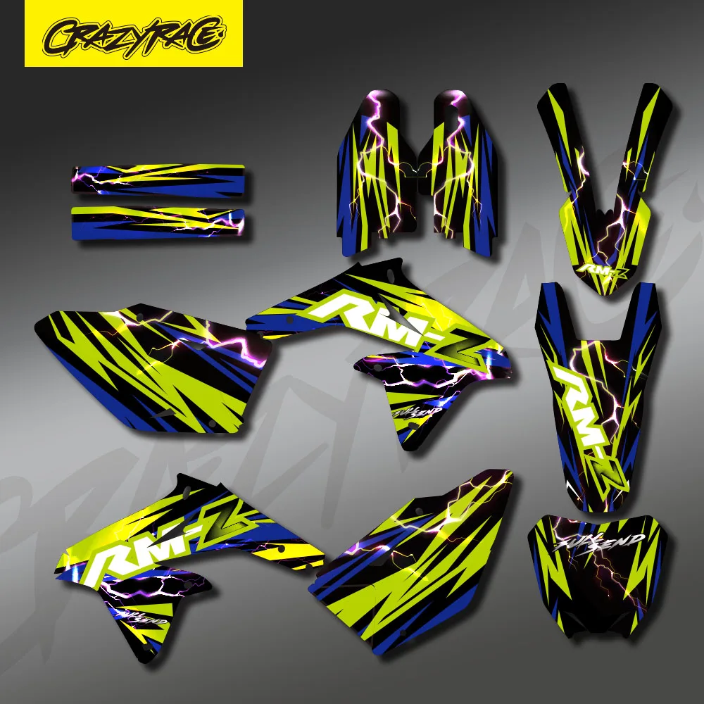 CRAZYRACE دراجة نارية هدية ملصق الرسومات خلفية مائي لسوزوكي RMZ450 RMZ 450 2008 - 2012 2013 2014 2015 2016 2017 #3