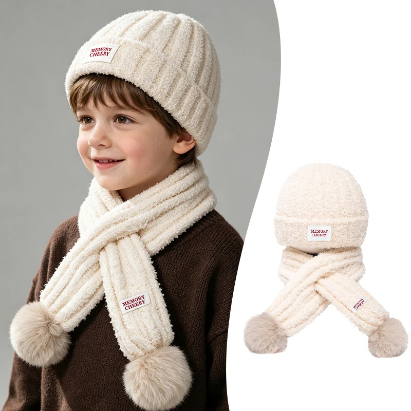 conjunto-de-gorro-e-cachecol-infantil-de-trico-2026-quente-macio-e-grosso-com-cachecol-canelado-–-acessorio-moderno-de-outono-inverno-para-meninos-e-meninas