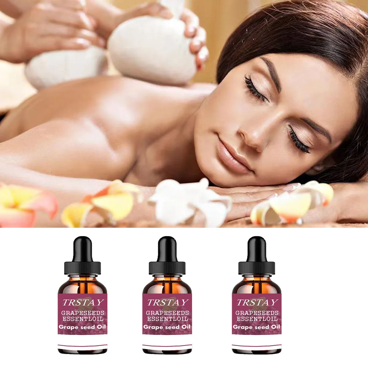 Grape Seed Essential Oil, 1pc Multi-Function Body Massage Serum