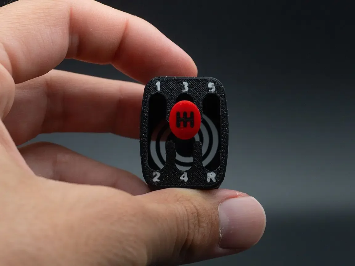 3D-Gedruckter Auto-Schalthebel Fidget-Schlüsselanhänger Mini-Getriebe Stressabbau-Spielzeug Taschenanhänger Geschenk – Detail 6