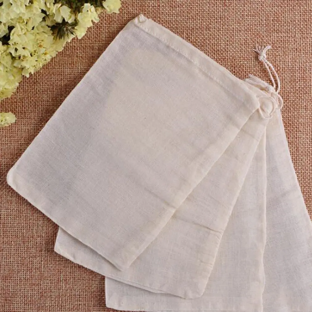 Sacos de filtro descartáveis do chá com cordão, tela não tecida, papel de filtro da cozinha, café, erva, chá frouxa, 1PC