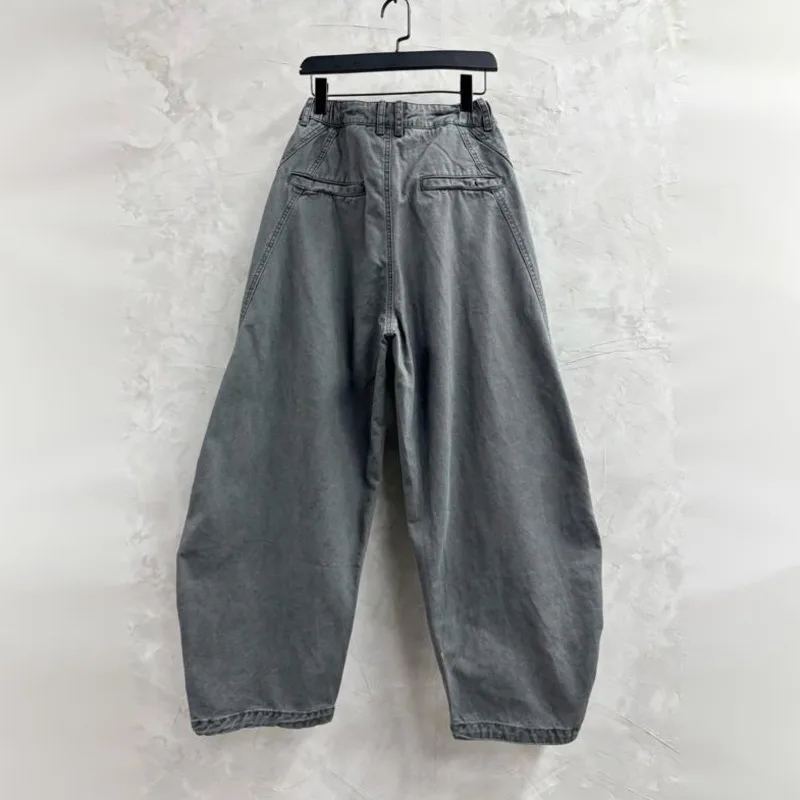 HKSH Spring Autumn New Men Tide Chic Ins Safari Style Retro Washed Patchwork Pleated Cargo Pants Trend Wide-Leg Cool Y2K HK28107