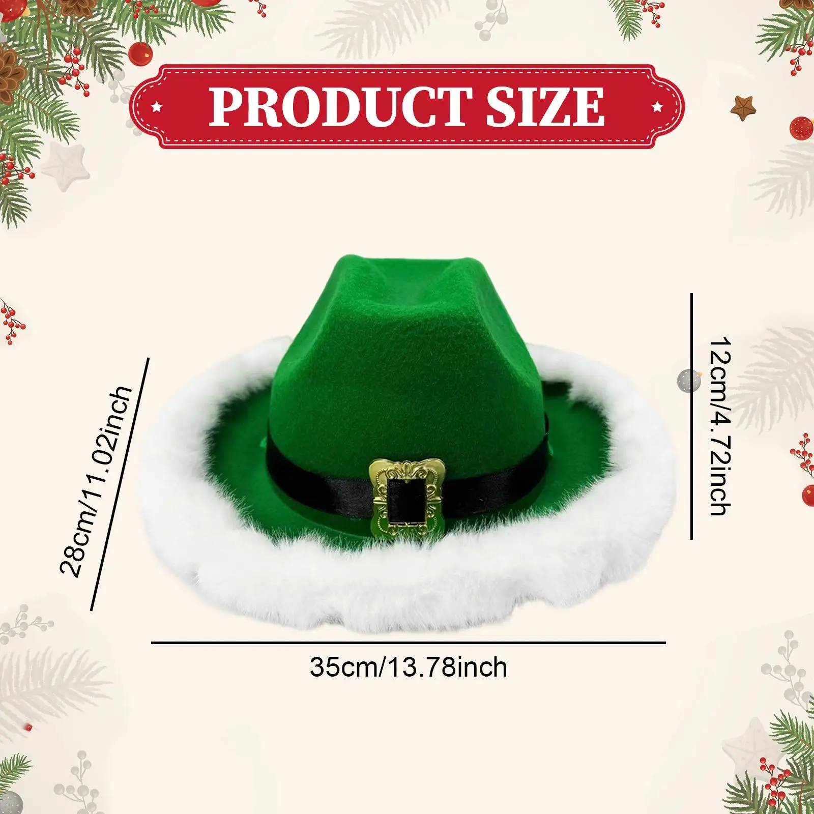 Christmas Cowboy Hat for Kids Fashion Creative Cosplay Accessory Cowgirl Hat