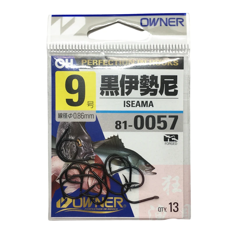 Owner Fishing Hooks 810057 ISEAMA Barbed Anzol High Strength Hook Articulos Pesca Carp Catfish Anzol Peche Carp Wedkarstwo Hooks