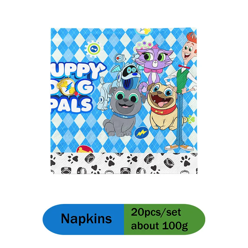 Disney Puppy Dog Pals Baby Shower Celebration Decorations Plates and Cups Kids Birthday Toys Balloons Supplies Banner Background