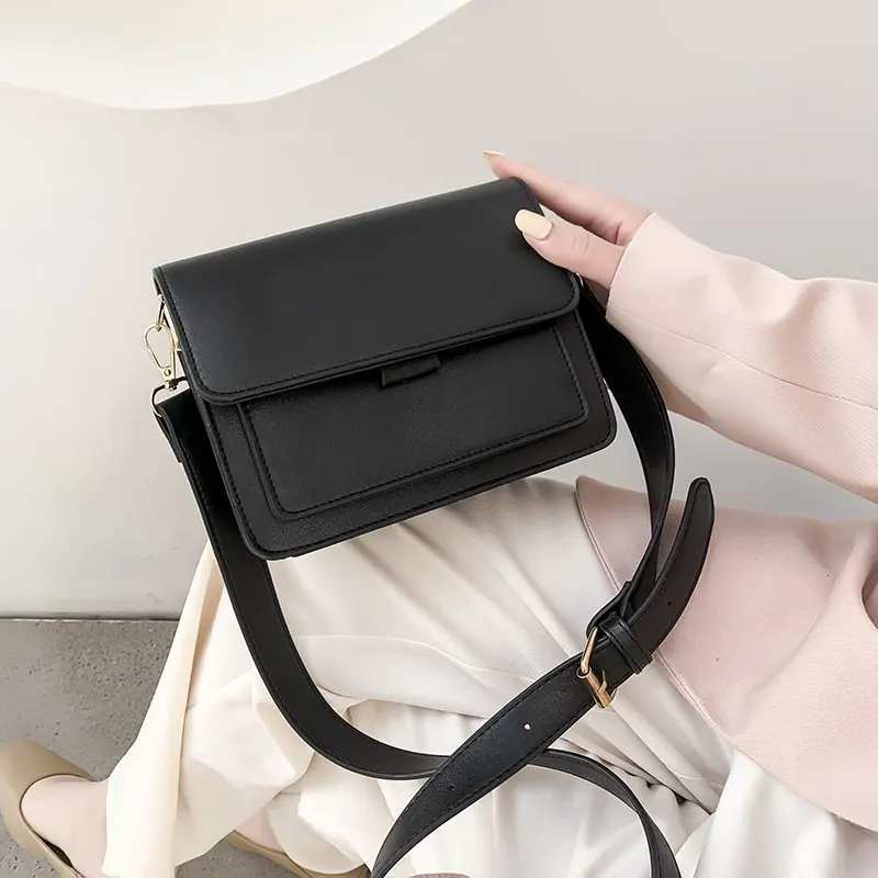 Fashion Brand Women\'s Small Crossbody Bag Lightweight PU Leather Messenger Bag Flap Purse Summer Travel Bag for Female