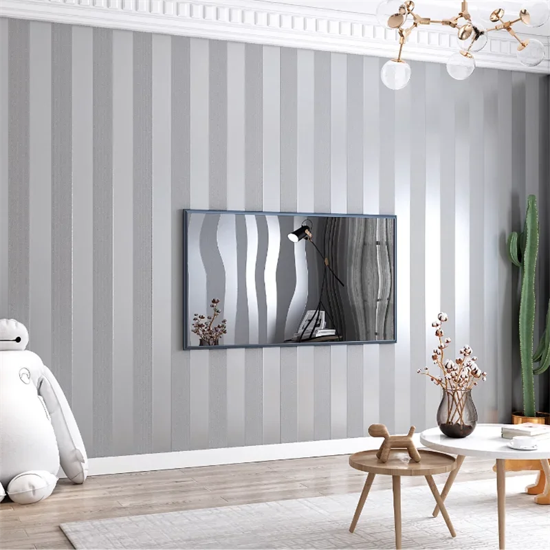 European Style 3D Vertical Striped Thick Self-adhesive Wallpapers,Warm Bedroom,Living Room Background,papel Tapiz Pared Adhesivo