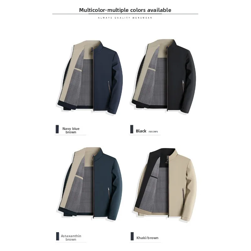 

Spring Autumn Men's Outdoor Fashion Trend Versatile Solid Color denim Jacket Sports and Leisure High Quality Windproof Jacket