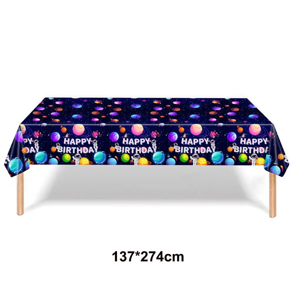 Space Tablecloth Outer Space Themed Birthday Party Supplies Birthday Table Cover for Solar System Galaxy Planets Astronaut Party