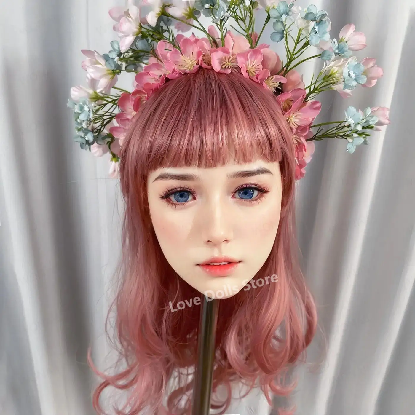 

Real-life size 1:1 TPE Dummy Head, Model W-25 with M16 Screw Interface, With Wig Teeth Tongue and Pupils-1325