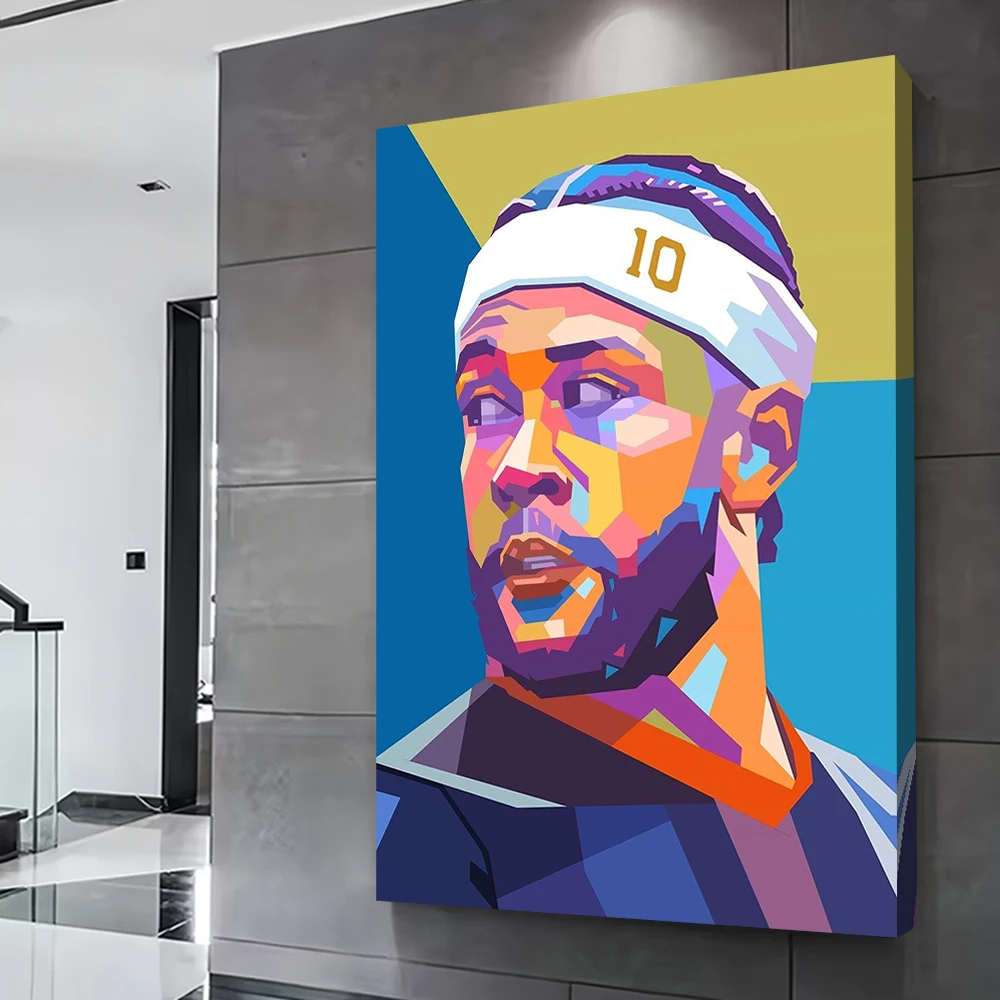 ممفيس ديباي البوب الفن صورة كرة القدم يطبع المشارك مخصص حائط لوح رسم الفن ديكور المنزل الحديث الجمالية عصا ديكو #2