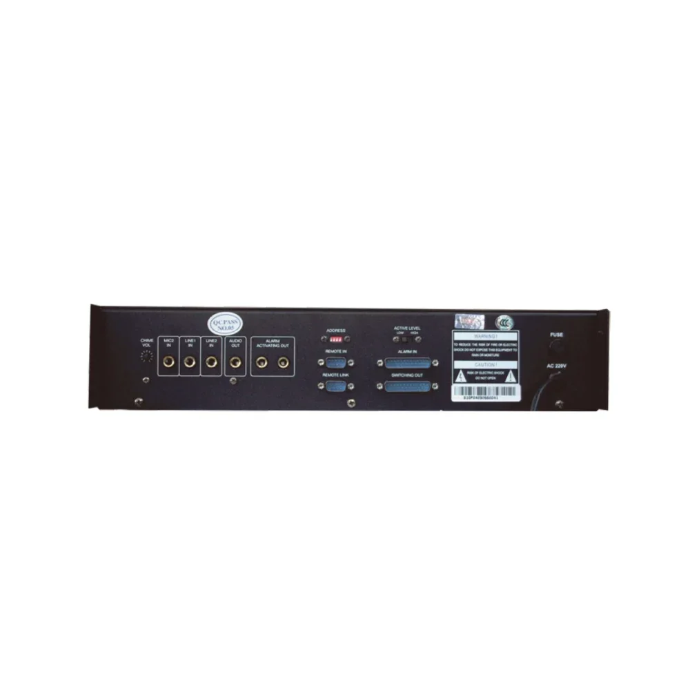 2U Standard Size Public Address System 10 Channel Zone Paging Selector with Built-in Chime