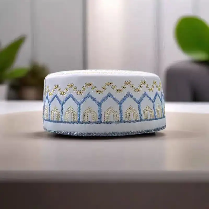 Free Shipping Muslim Caps For Men Clothing Prayer Hat Islamic Taqiyah Kufi Tax Products Kippa Turkish Modern Polyester 03615
