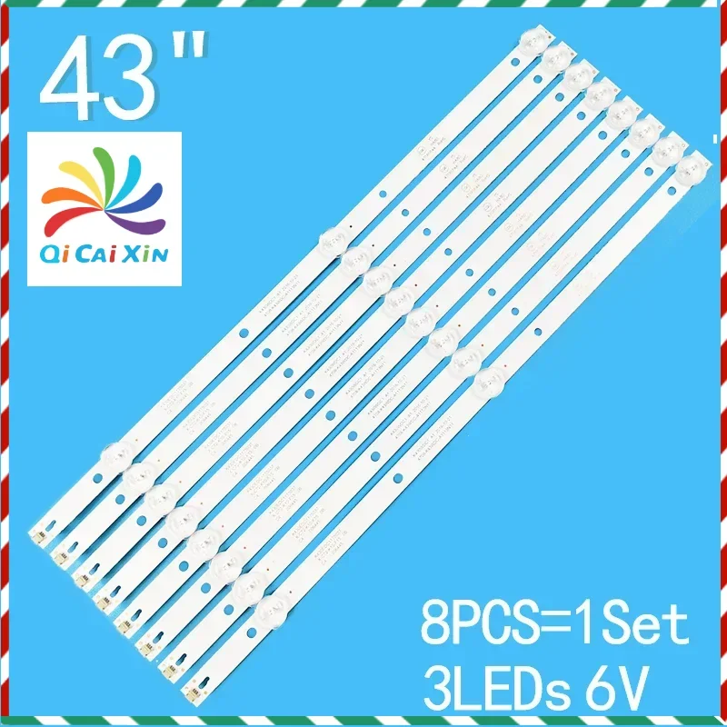 

New 8PCS/lot For 43" LCD TV LE43M3570/60 43PFT4002 43DL4012N 43PFS4062/60 K430WDK3 43PUH6002/96 43DL4012N/62 43PFS4012