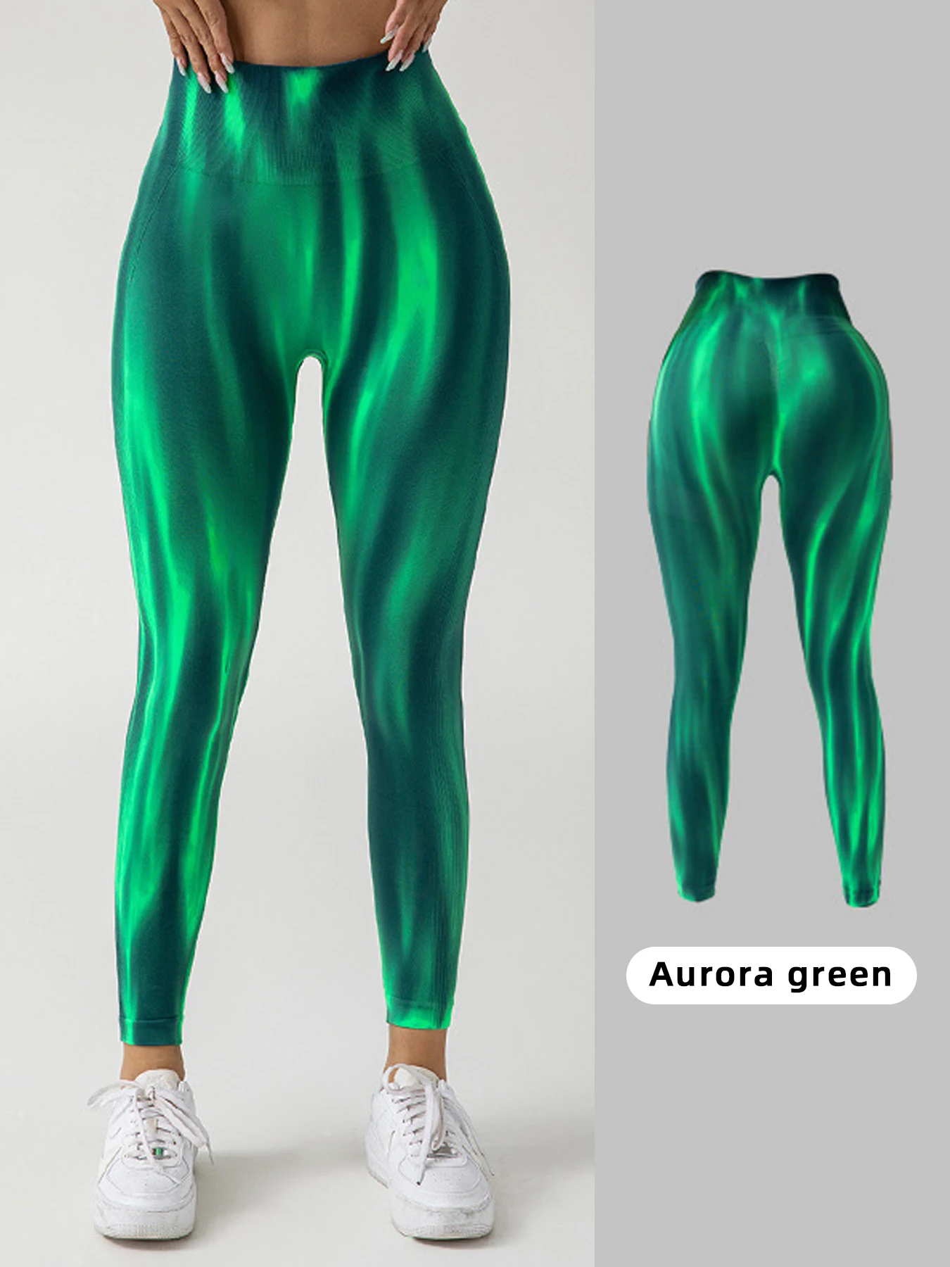 

Aurora Tie Dye Seamless Yoga Pants High Waist Butt Lift Gym Fitness Running Sports Leggings Workout Tights For Women