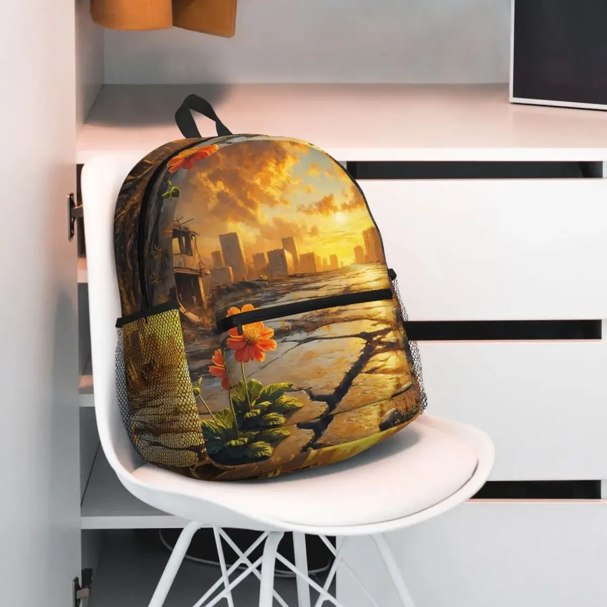 حقيبة ظهر فلاورز وين، حقيبة ظهر ذات سعة كبيرة للأولاد والبنات، حقيبة كتب مدرسية، حقائب كتف للرجال والنساء #1