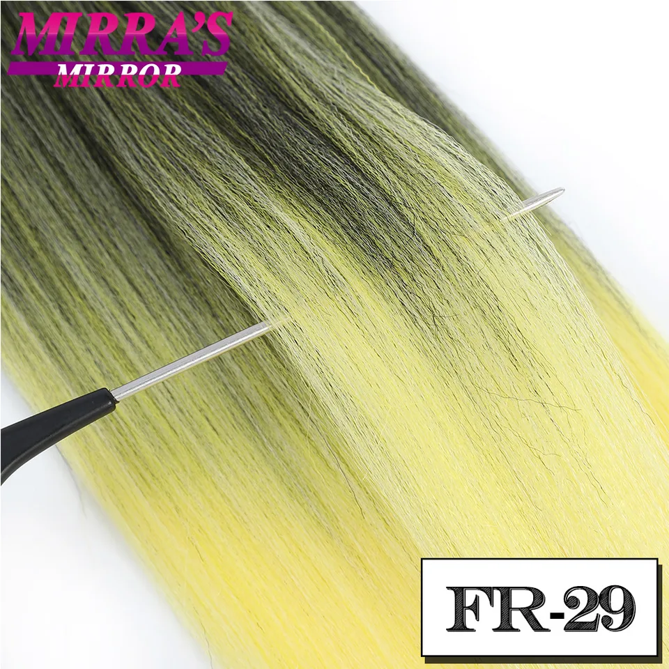 1/3/6 piezas extensiones para trenzas preestiradas yaki sintético crochet se ajusta con agua caliente verde rosa naranja amarillo 3