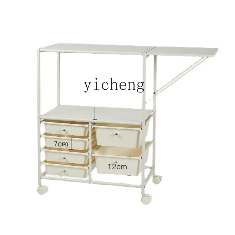 ZC Mobile Sideboard Cabinet Household Kitchen Storage Rack Floor Standing Storage Cabinet Multi-Functional Storage Cabinet