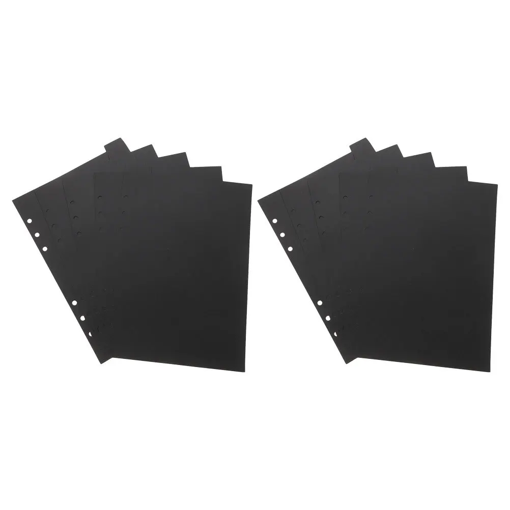 Picture 5: 10Pcs Loose-Leaf Binder Dividers Plastic Index Tabs Detachable Notebook Page Dividers Organizer for Office School File
