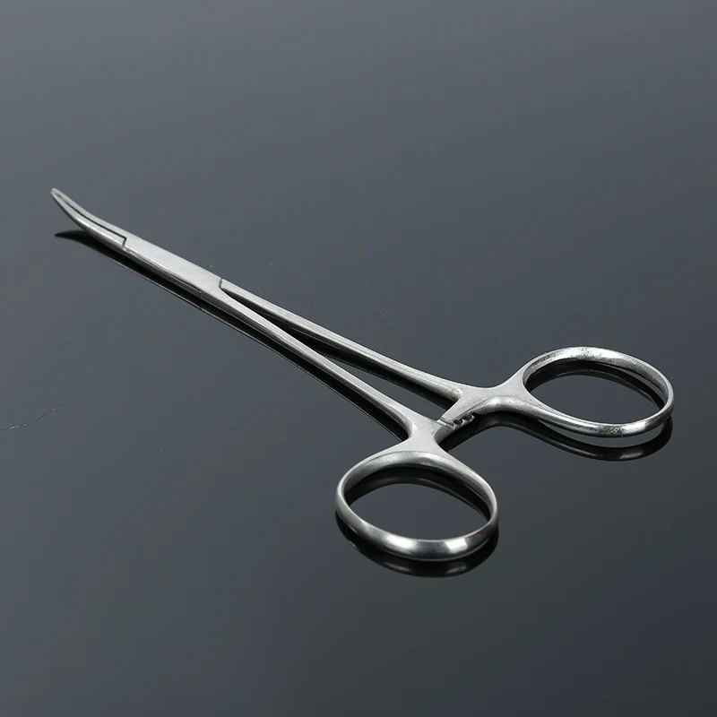 Hemostatis Kelly Forceps kualitas tinggi baja nirkarat siku hemostat sistem mengunci 12.5cm SYZE