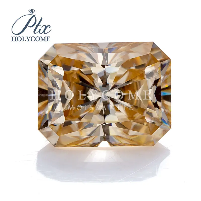 

Holycome GRA Moissanite 4x6-10x12mm Champagne Radiant Cut Brilliant Loose Gemstone Factory Moissanite