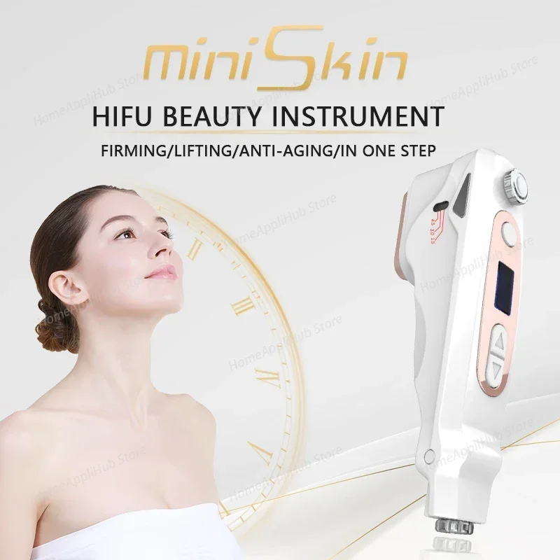 

Мини-инструмент для лифтинга лица Hifu для домашнего использования, профессиональное ультразвуковое устройство для подтяжки кожи, против старения, морщин, ультразвуковое устройство для ухода за лицом