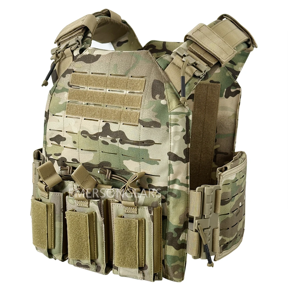 1000D Nylon FS Style Strandhogg laser cutting quick release tactical vest with double layer triple magazine pouch