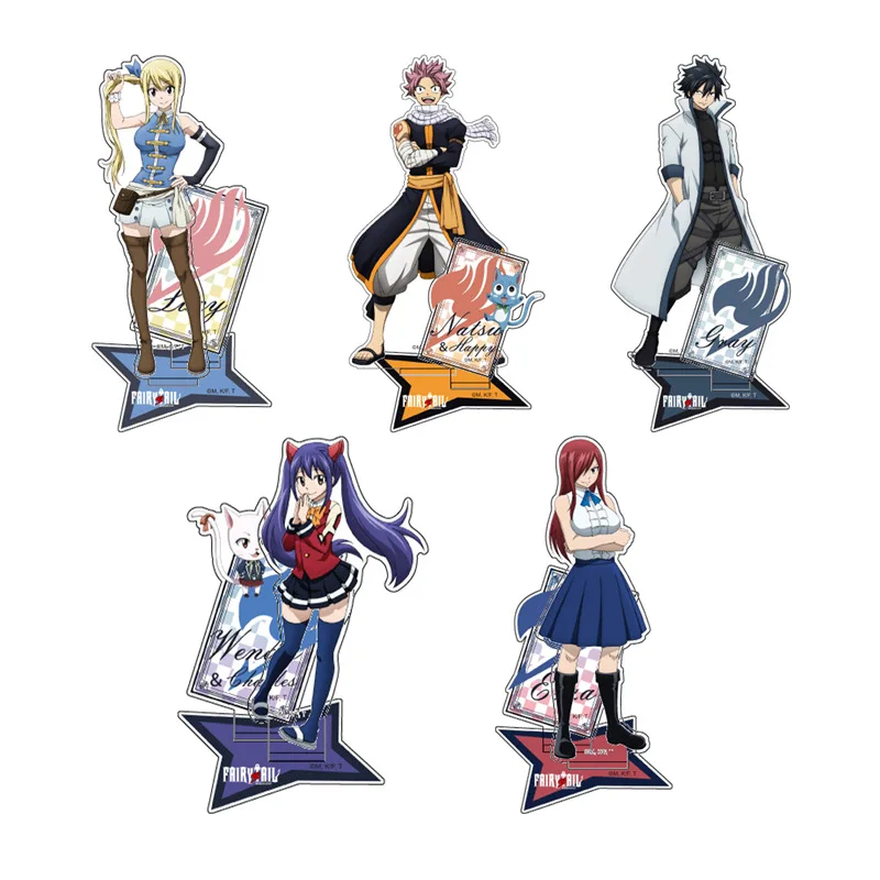 Bild 3: Fairy Tail Etherious Natsu Dragneel Gray Fullbuster Wendy Marvell Erza Scarlet Offiziell Autorisierte Stehende Figuren aus China
