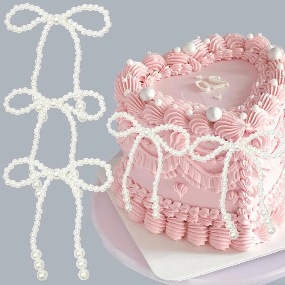 5PCS-20PCS Perle Bogen Kuchen Topper Cupcake Topper Bogen Dekorationen Blume Verpackung Dekorationen Hochzeit Motto Party Geburtstag – Detail 1