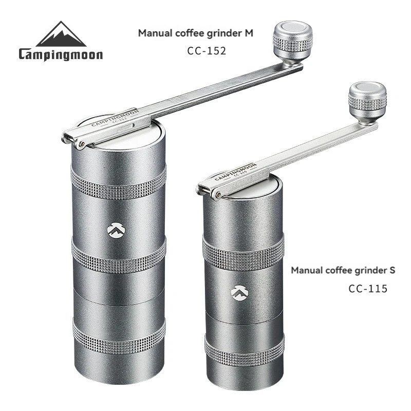 CAMPINGMOON Outdoor Camping Hand Brewed Coffee Grinder, Hand Cranked Coffee Mill, Stainless Steel Grinding Core