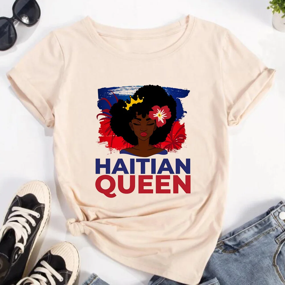 Haiti t shirt women harajuku top female anime y2k clothing