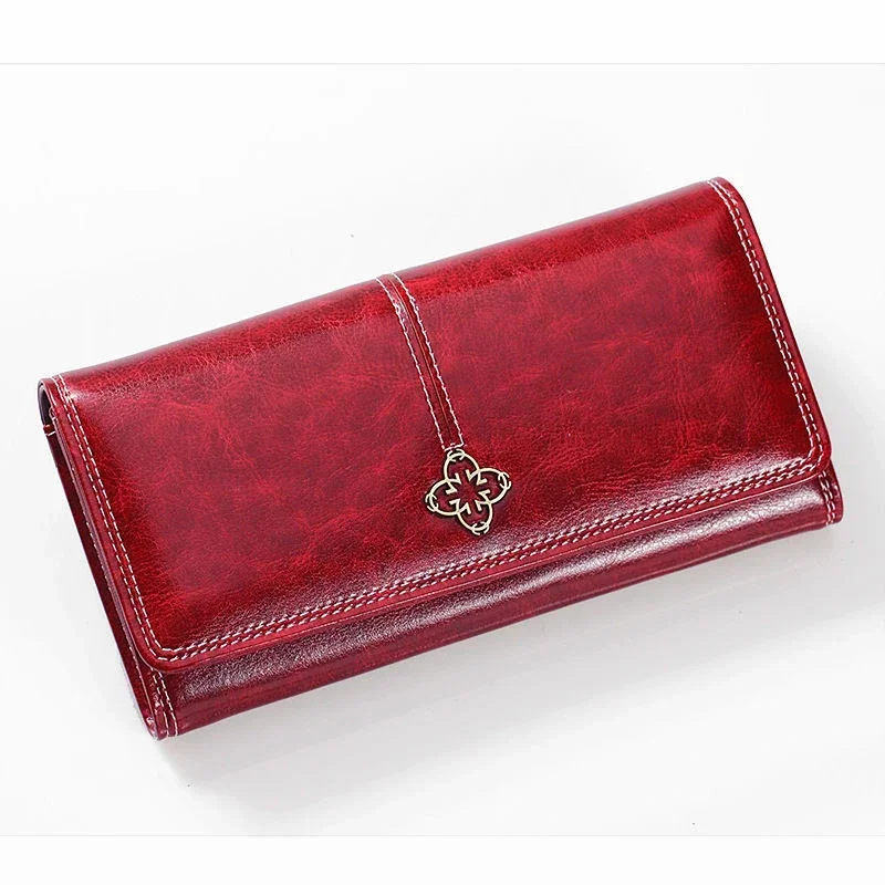 Cartera de piel para mujer 	 Carteras largas de lujo para mujer, monederos a la moda para mujer, bolsos para dinero, monedero para mujer, tarjetero