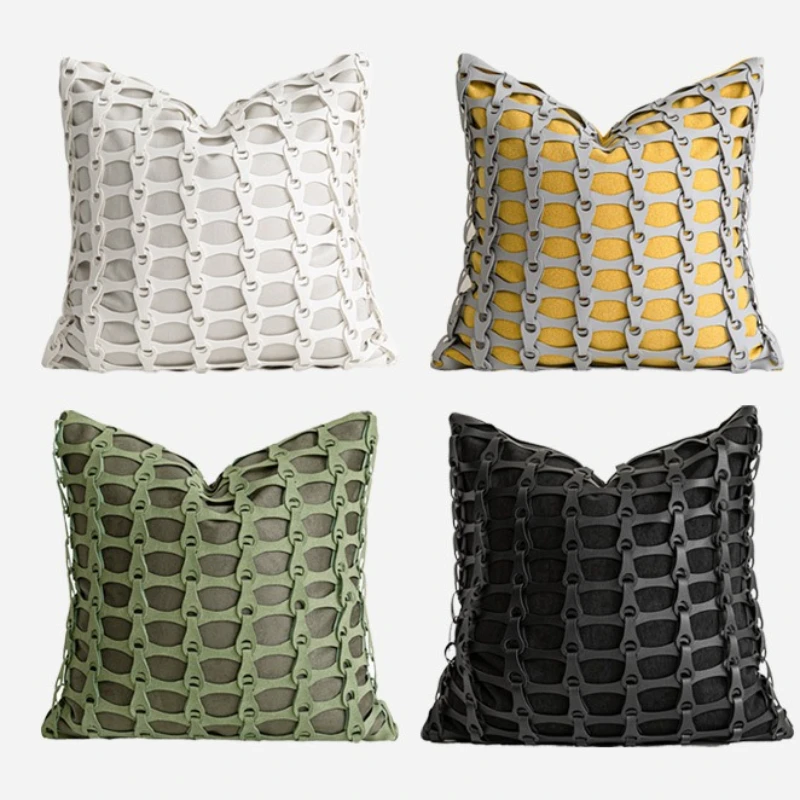 30x50/45X45CM Handmade Woven Throw Pillow Cover Creativeluxury Stamping Waist Cushion Cover Decor Home Decorative Pillowcase