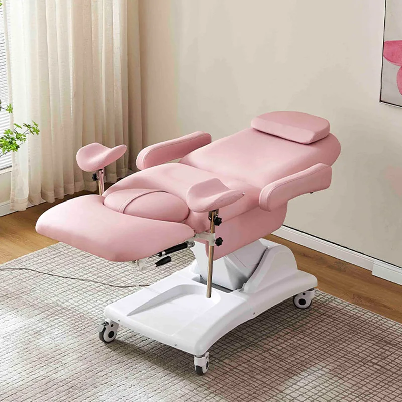 Gynecological examination bed, intimate care, human flow, electric lifting beauty bed, outpatient surgery flushing bed