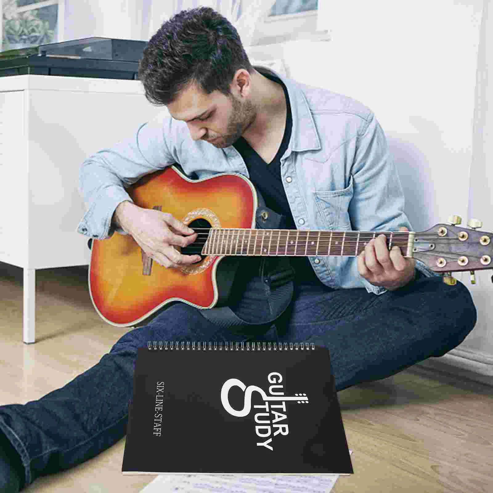 Tab Notebook Guitar Sheet Music Portable Chord Diary Waterproof Score Pad A4 Music Accessories for Outdoor Practice