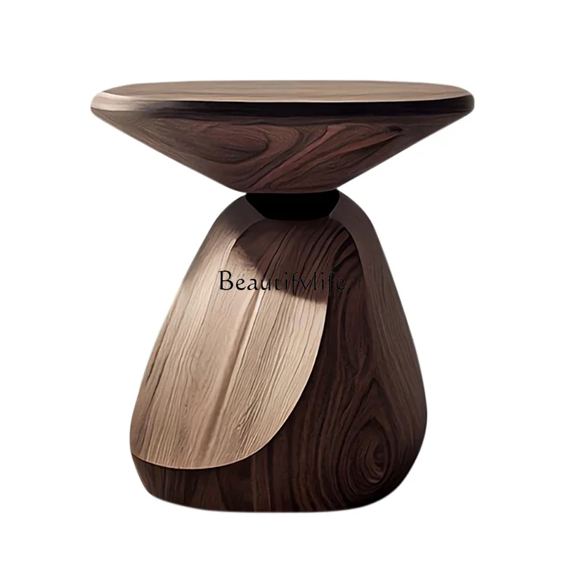 

LJYMedieval style solid wood art side few living room sofa side table corner few