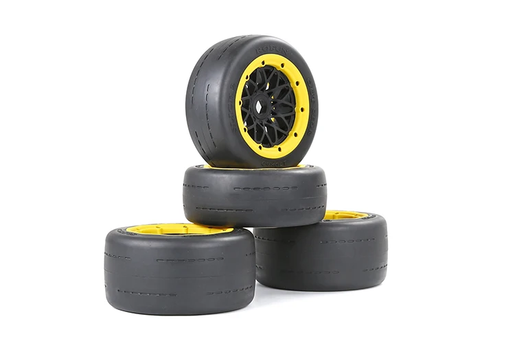 HPI Baja 5R 5B 스포츠 1/5 킹 모터 버기용 24mm Hex가 장착된 Rovan On-Road Racing 슬릭 타이어