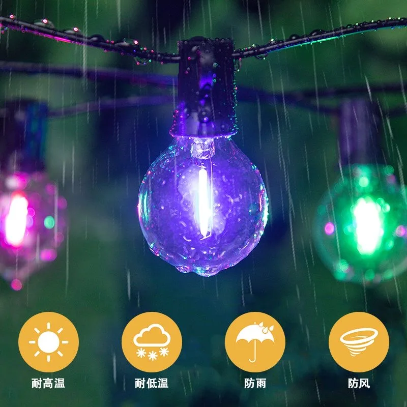 25 шт. светодиод G40 RGB красный, синий, зеленый, желтый, розовый, вольфрамовая лампа, светодиодная лампа E12, 1 Вт, 5 Вт, 220 В, 110 В, гирлянда для наружного освещения